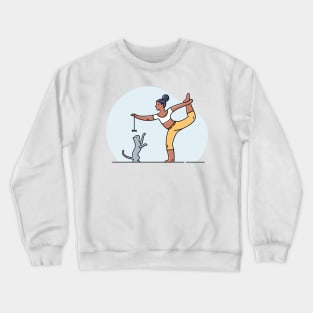 YOGA WITH CAT ILLUSTRATION Crewneck Sweatshirt